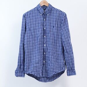 Ralph Lauren Mens Small Blue Multi Plaid Button Down Classic Fit Pony Logo Shirt